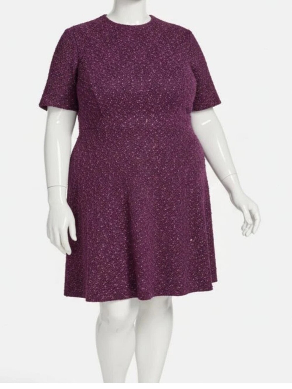 NWT Jessica Howard Purple Boucle Dress 14W